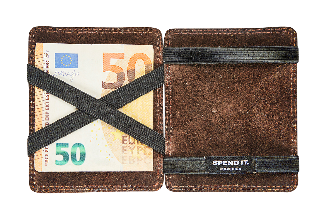 Afbeelding binnenkant van Leather magic wallet RFID with cardholder