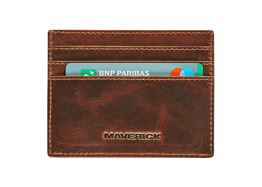 Leather creditcard holder RFID with tab