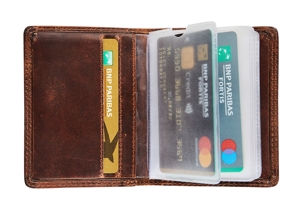 Afbeelding binnenkant van Leather creditcard holder RFID for 14 cards