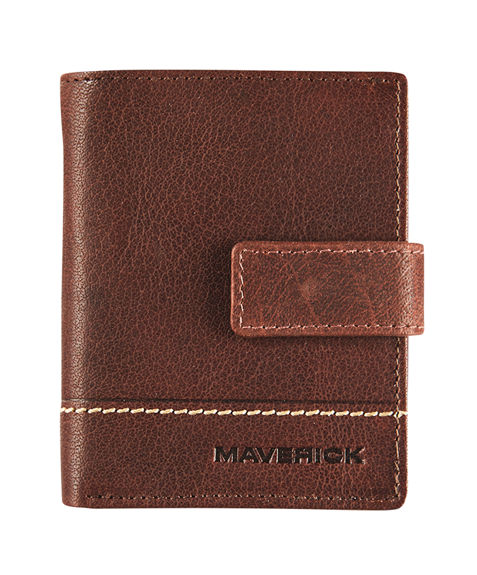 Leather CardProtector compact RFID - brown