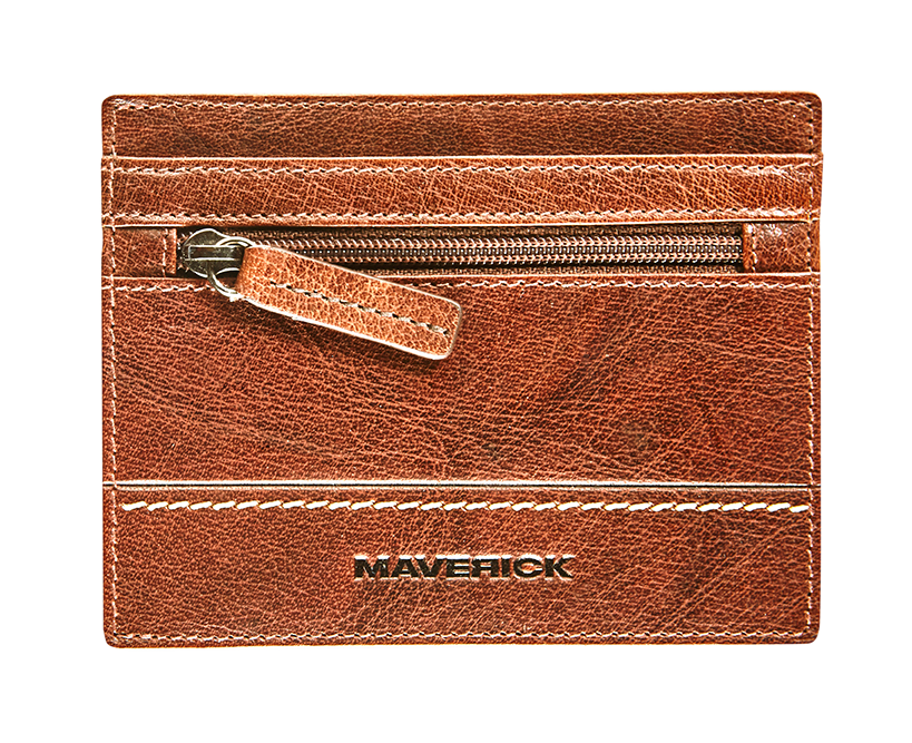 Productafbeelding Leather pocket wallet RFID - cognac