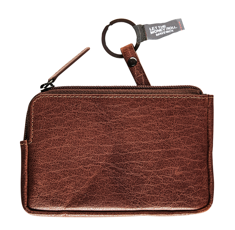 Afbeelding binnenkant van Leather pocket coin purse RFID - brown
