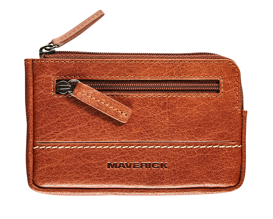 Productafbeelding Leather pocket coin purse RFID - cognac