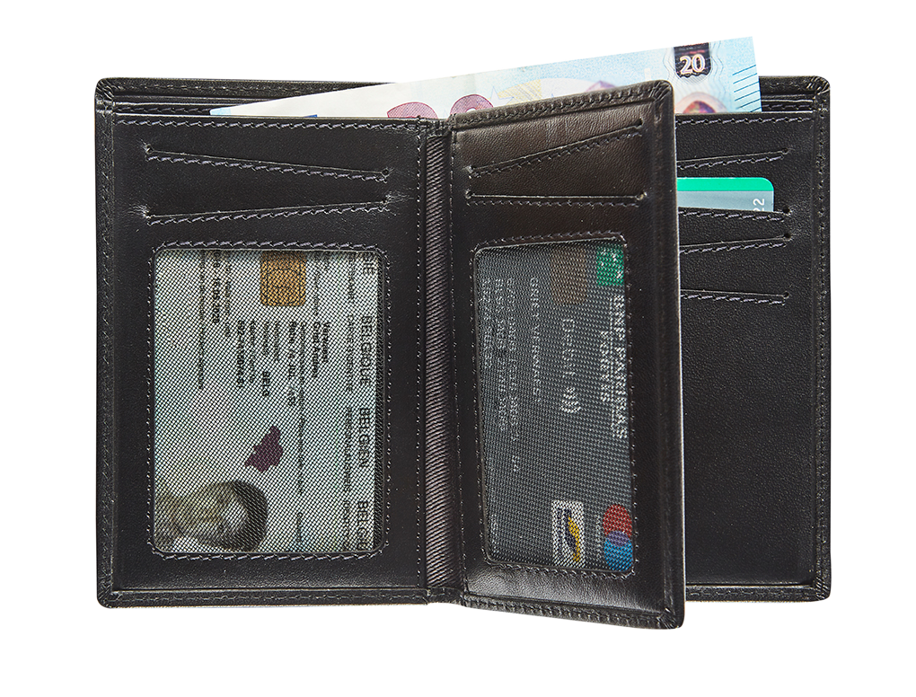 Afbeelding binnenkant van Leather wallet RFID for extra cards