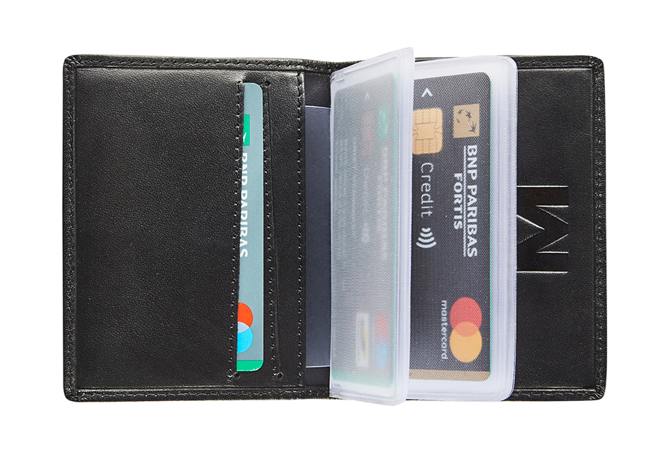 Afbeelding binnenkant van Leather creditcard holder RFID for 14 cards