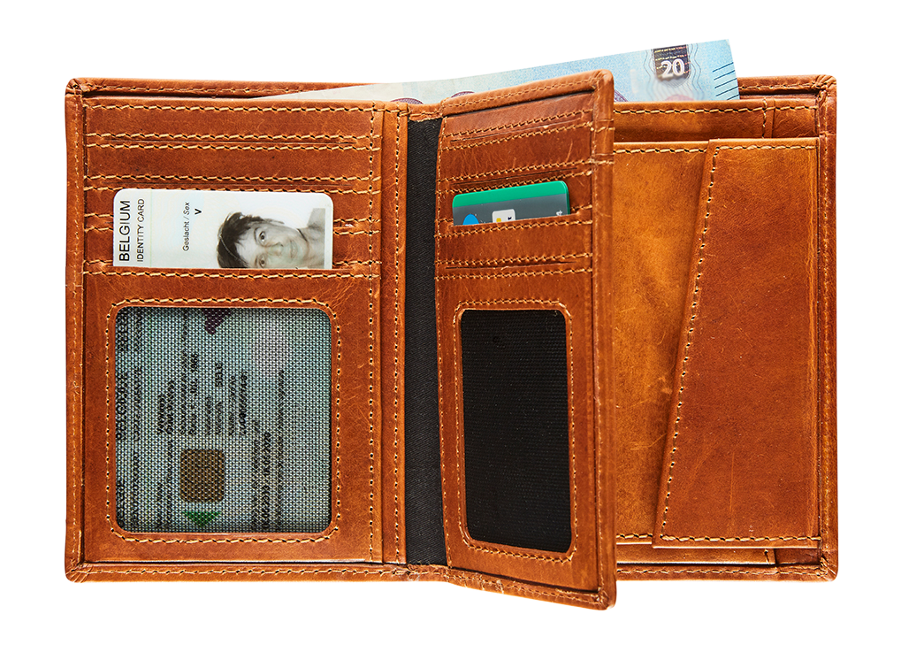 Afbeelding binnenkant van Leather wallet RFID with coin pocket