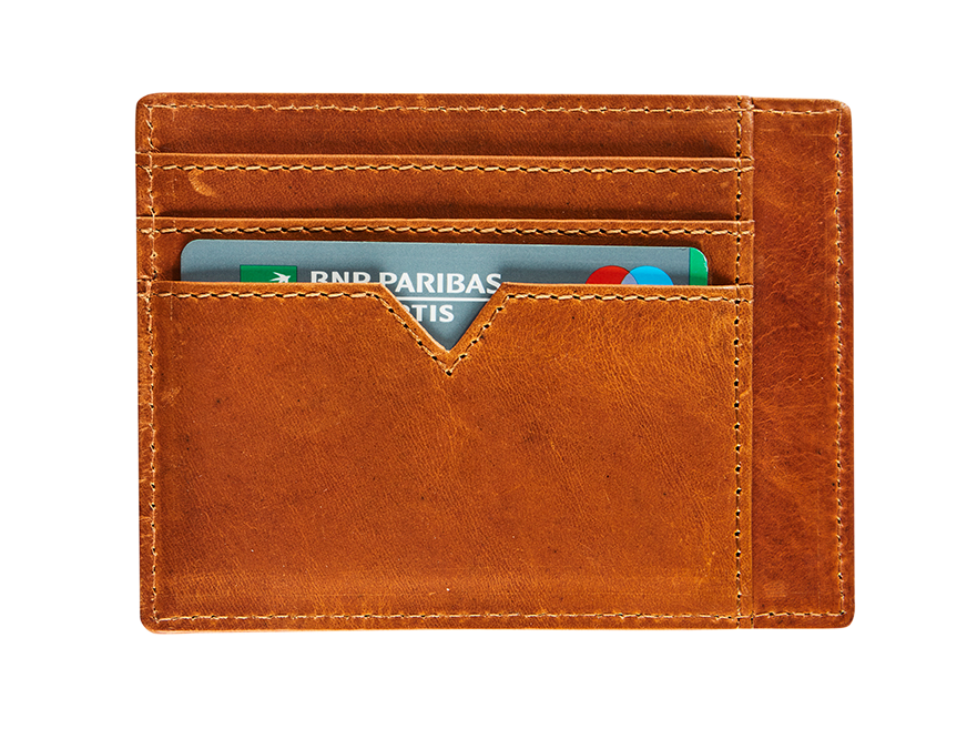 Afbeelding binnenkant van Leather shirt pocket wallet RFID