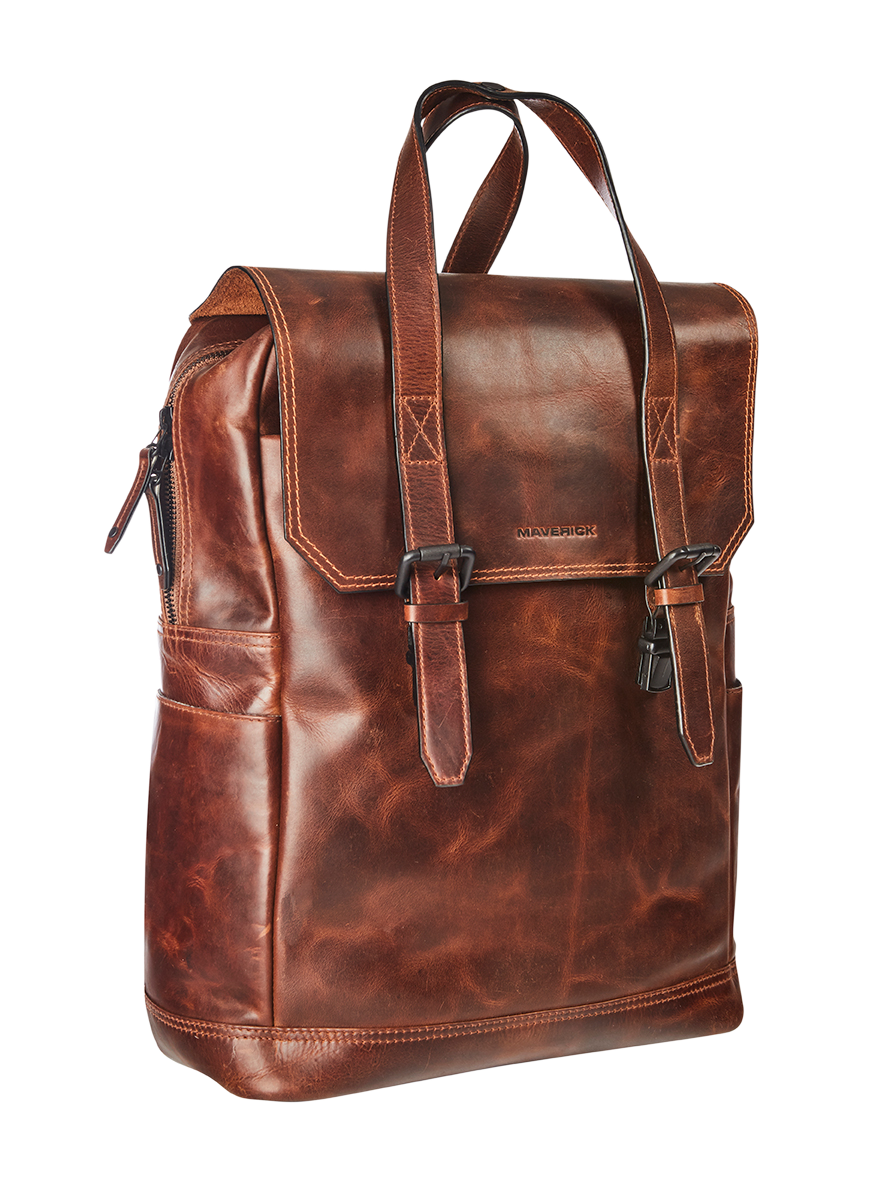 Productafbeelding Leather backpack with laptop pocket 15'6