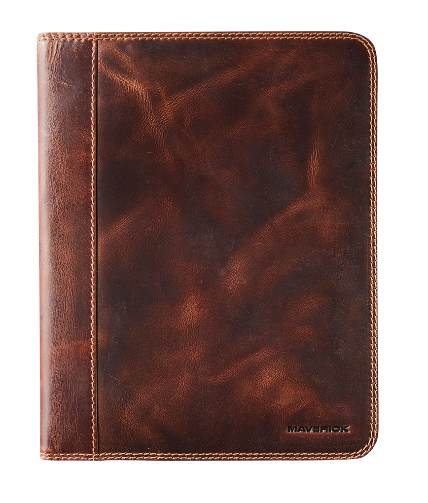 Leather A5 conference folder - notepad included