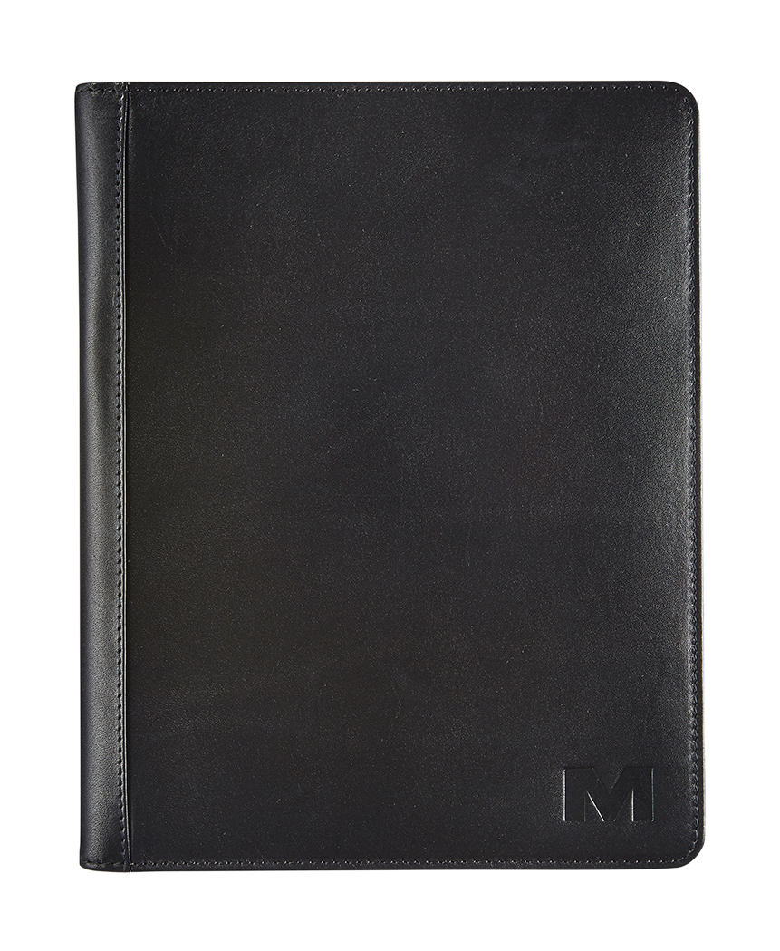 Leather A5 conference folder - notepad included