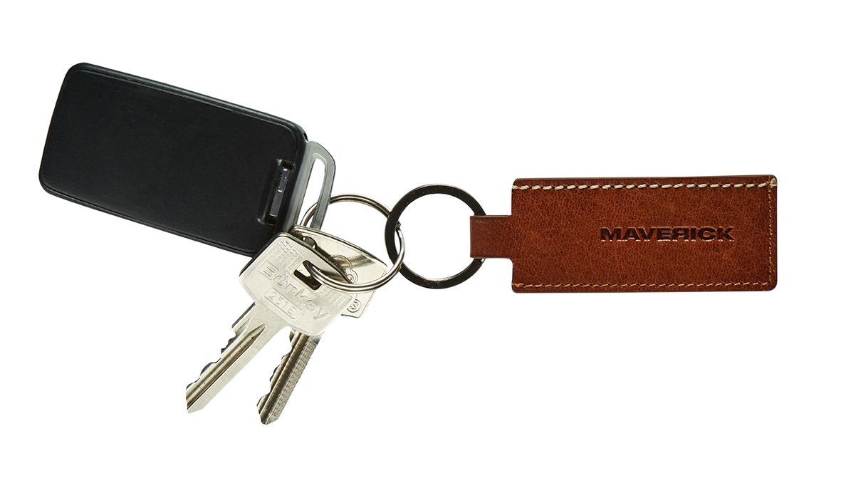 Afbeelding binnenkant van Leather keychain - brown