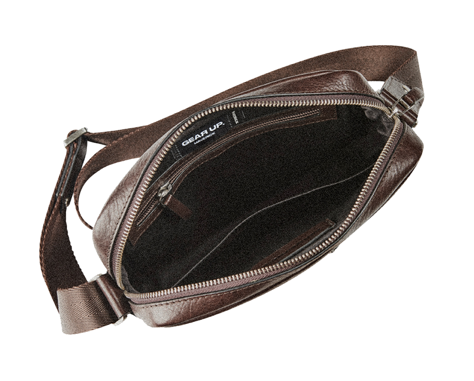 Afbeelding binnenkant van Leather shoulder bag small