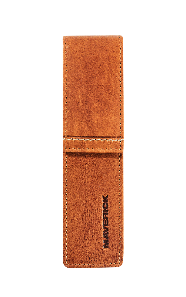 Productafbeelding Leather pencase 2 pens - cognac