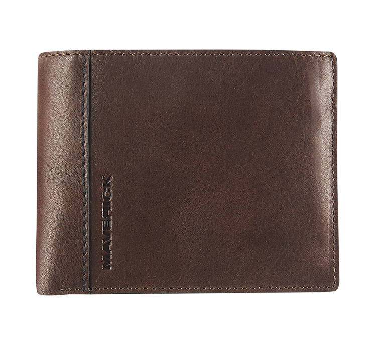 Leather billfold RFID with 2 banknote pockets