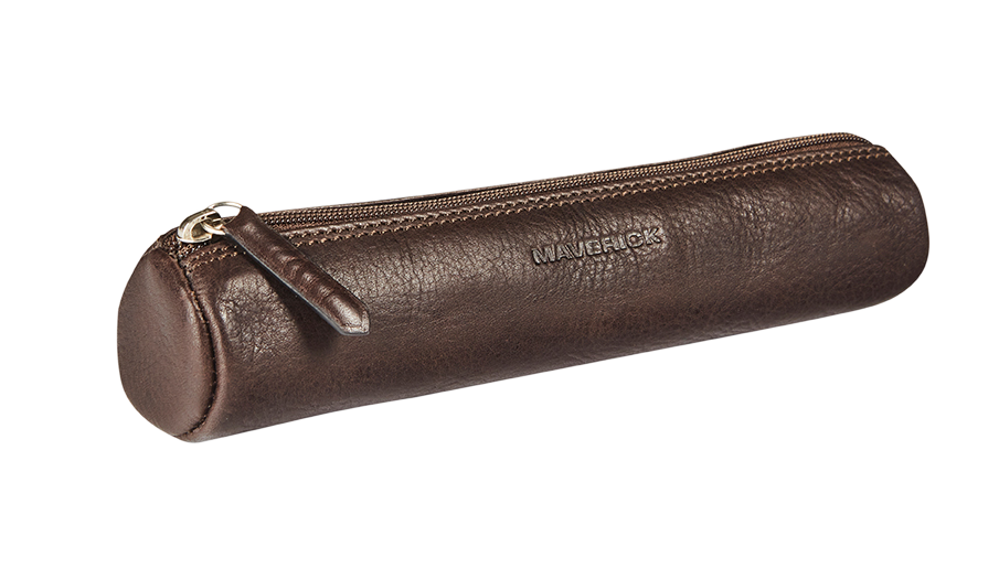 Leather pencase round - small