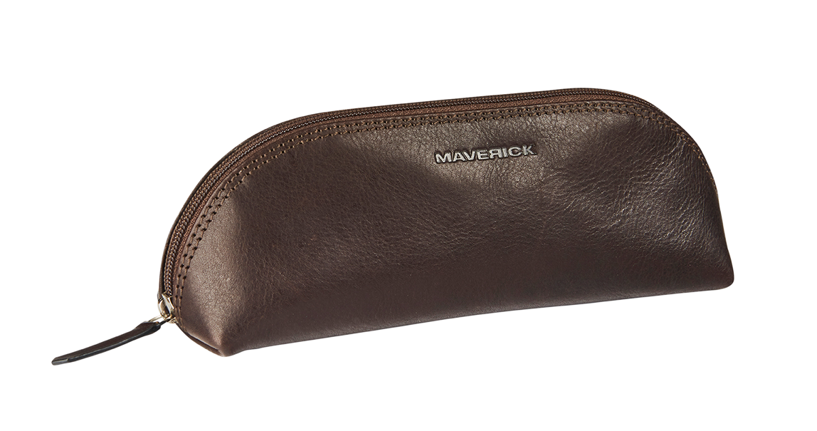 Leather pencase oval