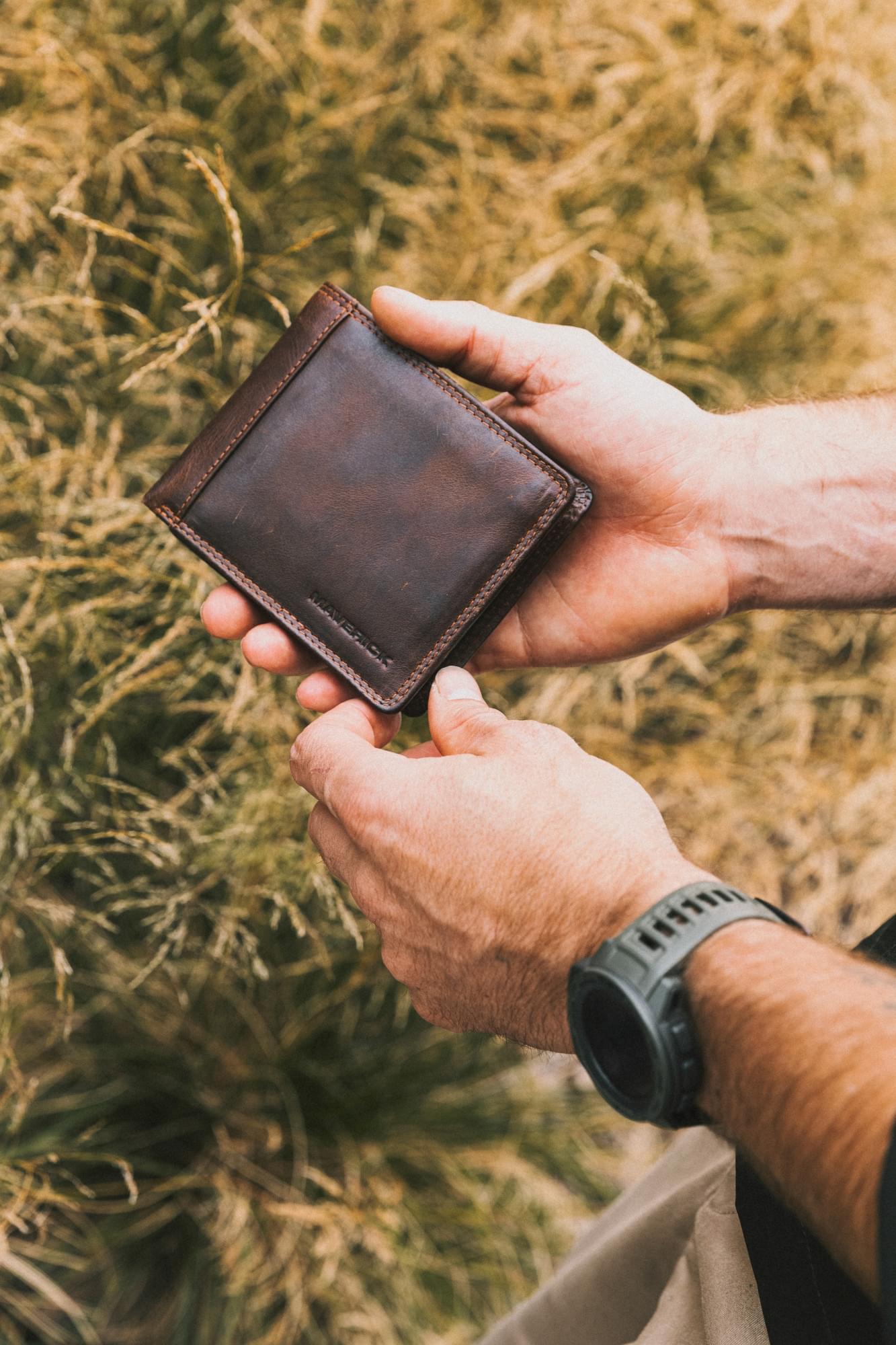 Productafbeelding Portefeuille cuir RFID avec poche monnaie