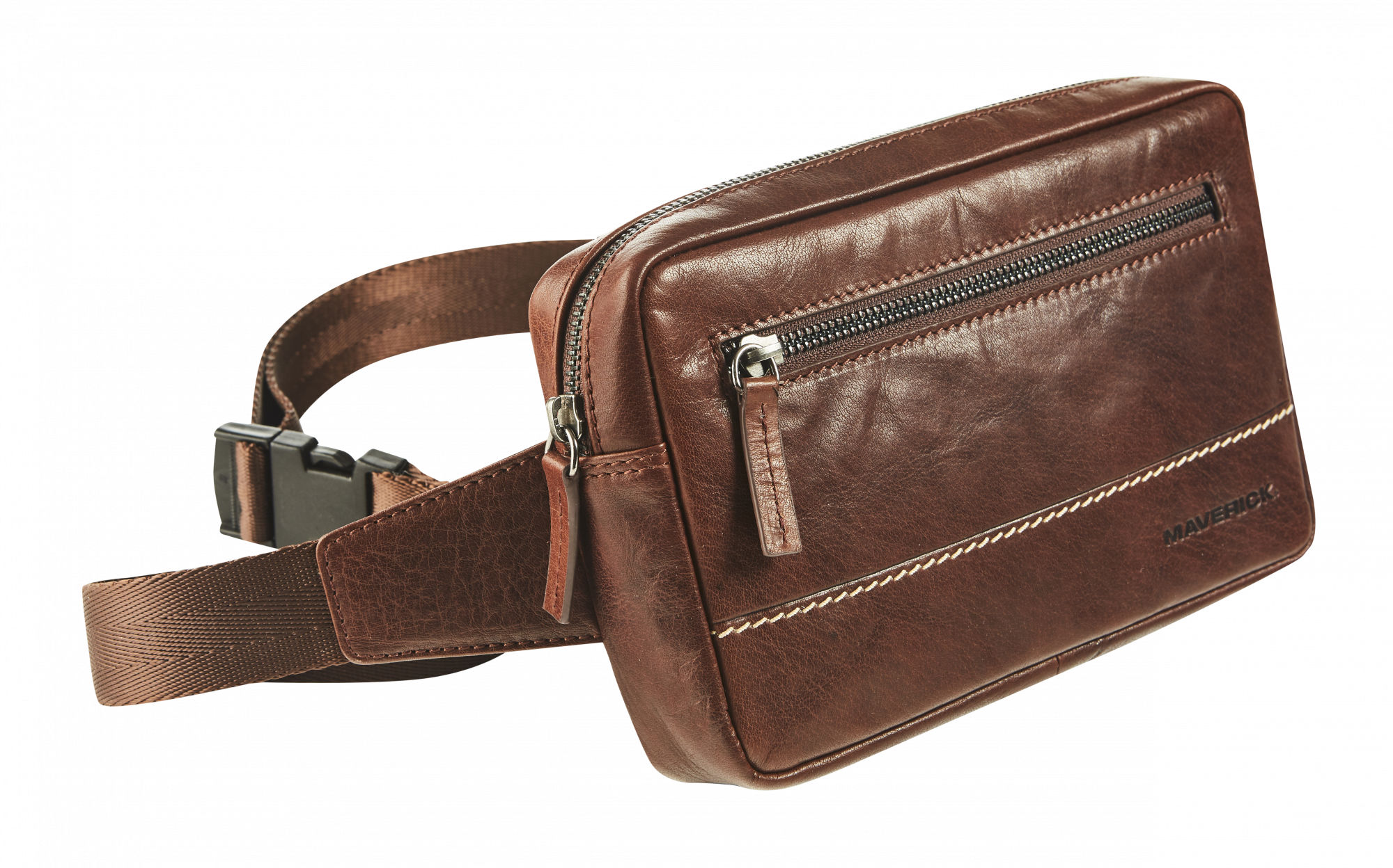 Leather crossbody bag - brown