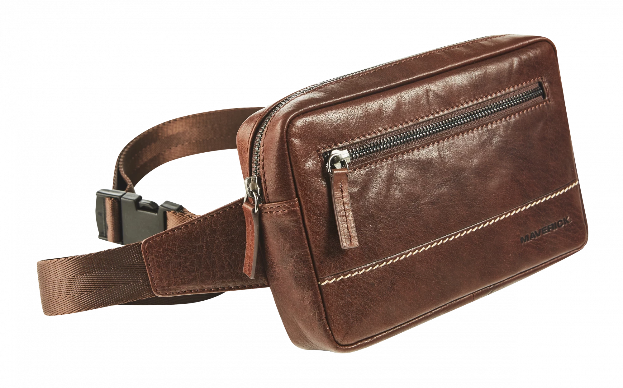 MAV-RG-808-03 Leather crossbody bag - brown