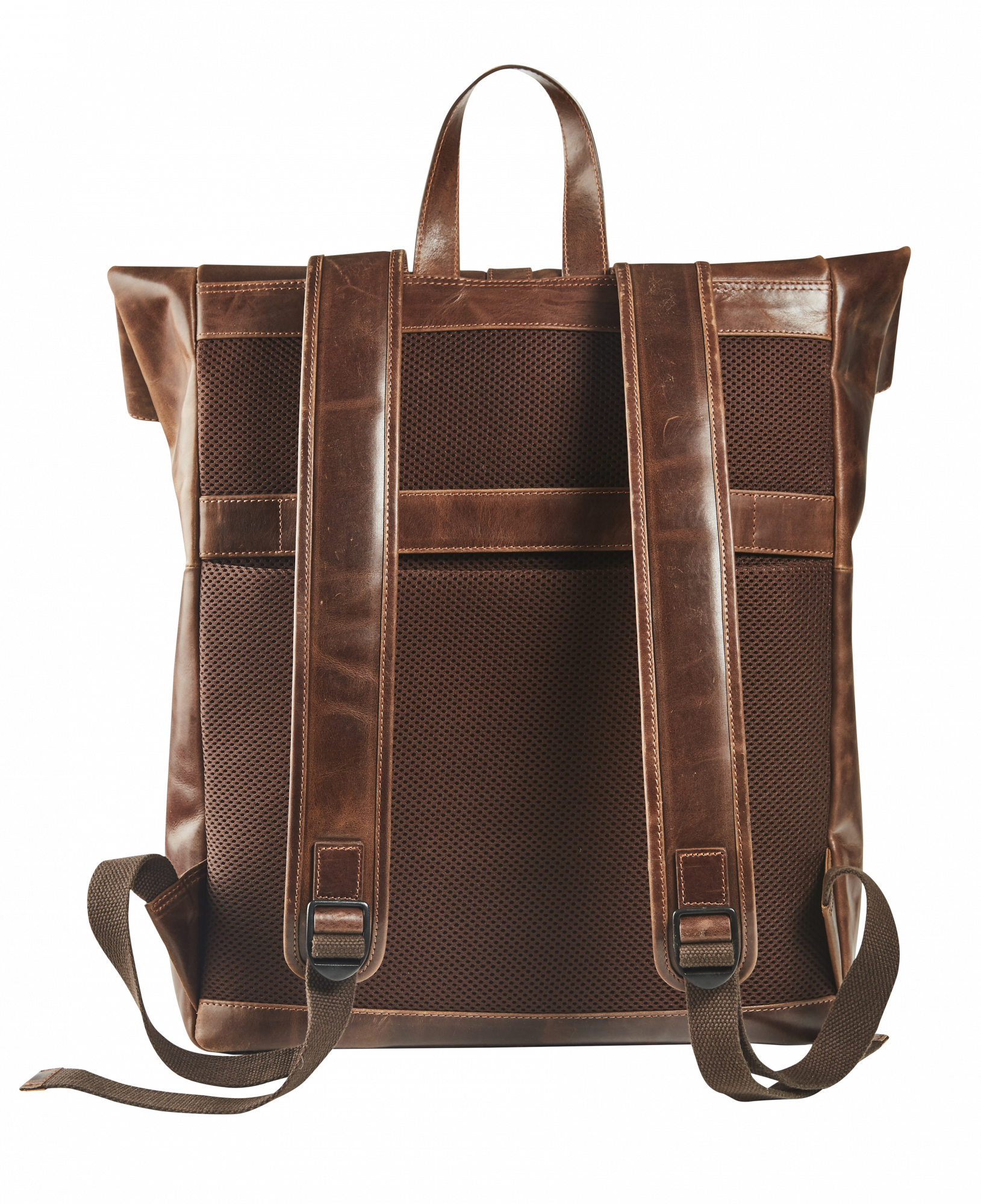 Productafbeelding Leather rolltop backpack with laptop pocket 15'6